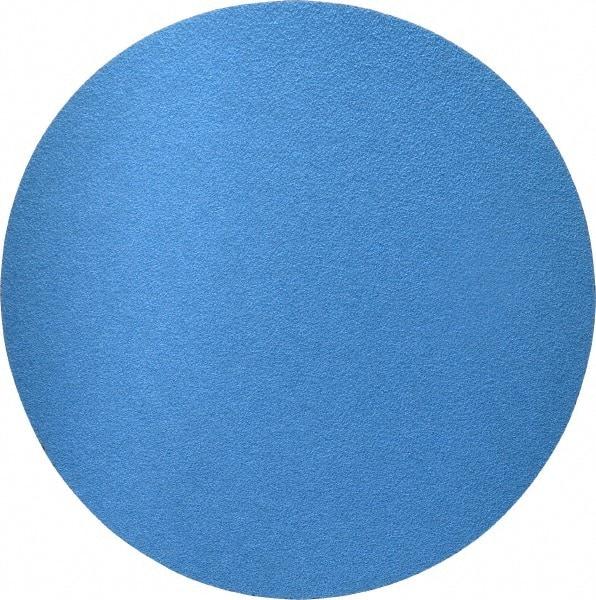 Norton - 12" Diam, 50 Grit Zirconia Alumina Adhesive PSA Disc - Coarse Grade, Blue, Y Weighted Backing, Flexible - Makers Industrial Supply