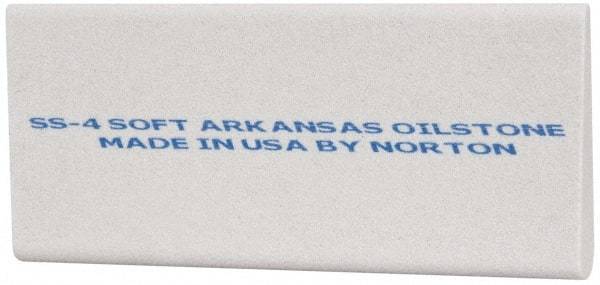 Norton - 4" Long x 1-3/4" Diam x 3/8" Thick, Novaculite Sharpening Stone - Round Edge Slip, Extra Fine Grade - Makers Industrial Supply