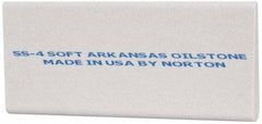 Norton - 4" Long x 1-3/4" Diam x 3/8" Thick, Novaculite Sharpening Stone - Round Edge Slip, Extra Fine Grade - Makers Industrial Supply