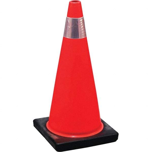 NMC - 18" High, Orange Traffic Cone - 10-1/2" Base Width, Rubber - Makers Industrial Supply