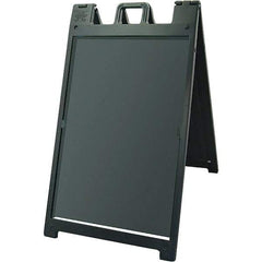 NMC - 24" Wide x 36" High Sign Compatiblity, Rigid Plastic Square Floor Sign Holder - Black, 45" Holder Height - Makers Industrial Supply