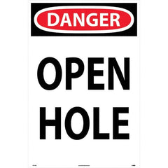 NMC - "Open Hole", 36" Long x 24" Wide, Rigid Plastic Safety Sign - Rectangular, Use for Workplace/Safety - Makers Industrial Supply