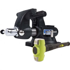 Wilton - 5-1/2" Jaw Width x 5" Jaw Opening, 3-3/4" Throat Depth, Bench & Pipe Combination Vise - Makers Industrial Supply