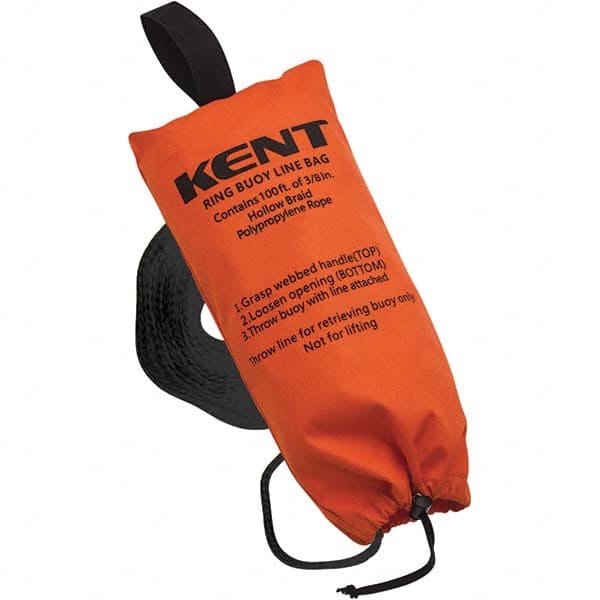 Kent - Rescue Buoys, Rings & Ropes Type: Buoy Line Bag Rope Rope Length (feet): 100 (Feet) - Makers Industrial Supply