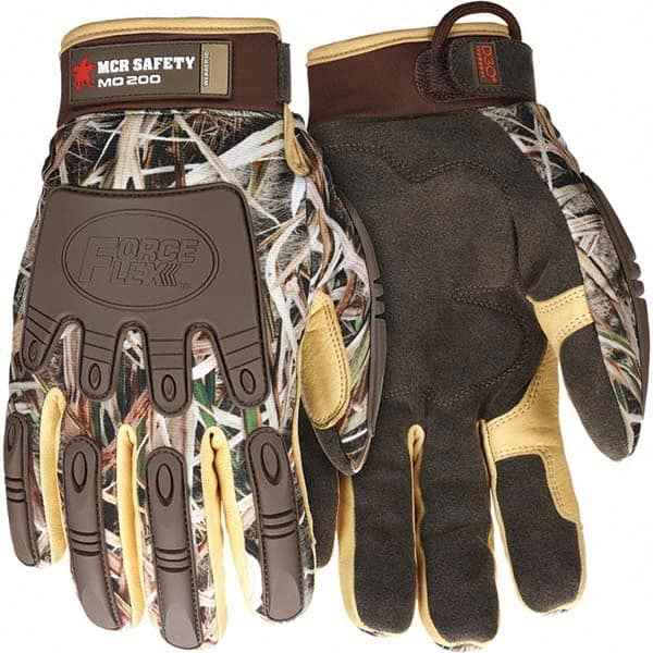 MCR Safety - Size M Synthetic Suede Work Gloves - For Cold Weather, Uncoated, Adjustable Closure Cuff, Full Fingered, Camouflage, Paired - Makers Industrial Supply