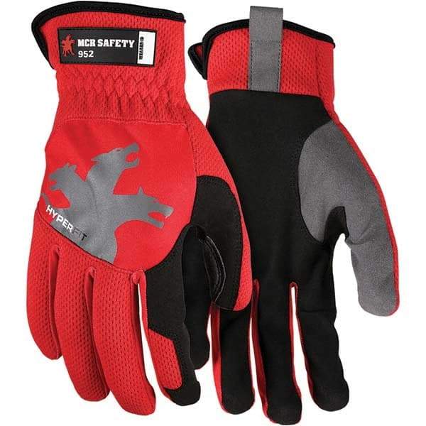 MCR Safety - Size S Synthetic Suede Work Gloves - For General Purpose, Uncoated, Slip-On Cuff, Full Fingered, Red, Paired - Makers Industrial Supply