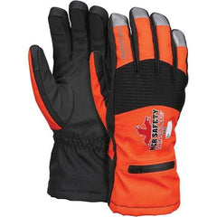 MCR Safety - Size XL Synthetic Blend Work Gloves - For Cold Weather, Uncoated, Slip-On Cuff, Full Fingered, Orange, Paired - Makers Industrial Supply