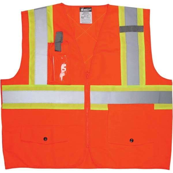 MCR Safety - High Visibility Vests Vest Style: Surveyor's Vest Type: Hi Visibility - Makers Industrial Supply