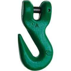 Campbell - 1/2" Chain Diam, 100 Chain Grade Clevis Hook - 15,000 Lb Capacity, 9/16" ID, 5/8" Pin Diam, 21/32" Hook Throat, 6-15/32" OAL, 3-1/2" Hook Width - Makers Industrial Supply