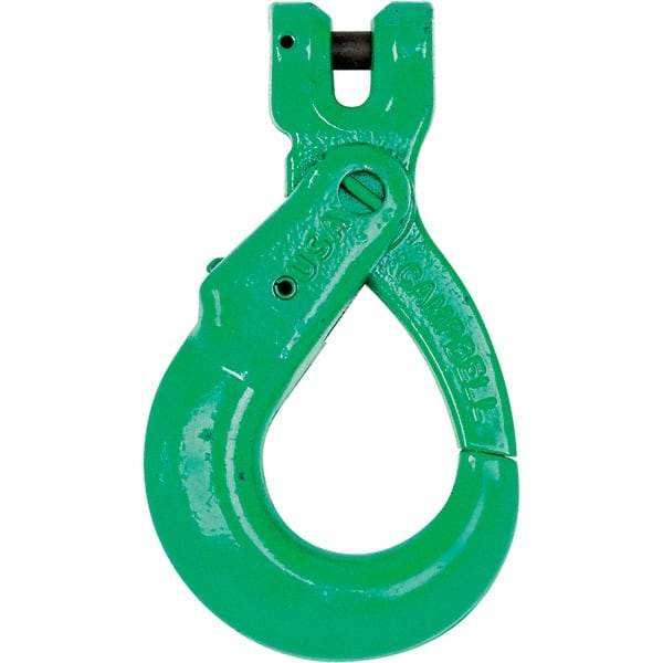 Campbell - 3/8" Chain Diam, 100 Chain Grade Clevis Hook - 8,800 Lb Capacity, 7/16" ID, 1/2" Pin Diam, 1-7/8" Hook Throat, 5-5/32" OAL, 1-1/8" Hook Width - Makers Industrial Supply