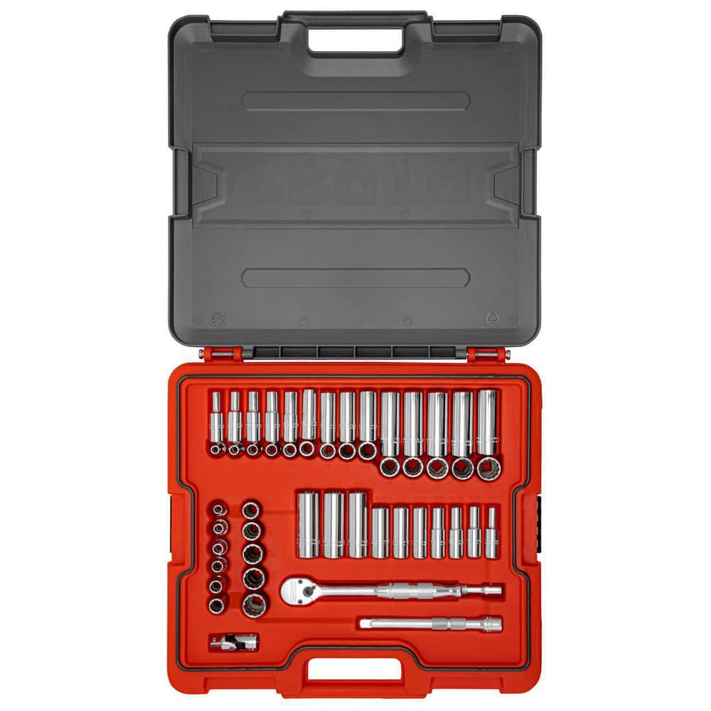 Combination Hand Tool Sets; Set Type: Socket Set; Container Type: Blow Mold Case; Measurement Type: Inch & Metric; Container Material: Plastic; Drive Size: 3/8; Insulated: No; Hex Size (mm): 7; Case Type: Blow Mold Case