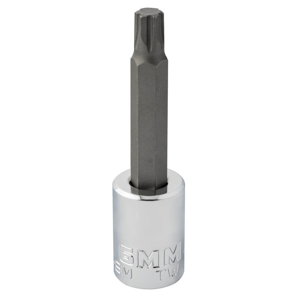 Hand Hex & Torx Bit Sockets; Socket Type: Hex Bit Socket; Tool Type: Hex Bit Socket; Hex Size (mm): 6.000; Bit Length (Inch): 2-3/4; Bit Length: 2.75 in; Insulated: No; Material: Steel; Finish: Chrome-Plated; Overall Length (Inch): 2-3/4 in; Non-sparking: