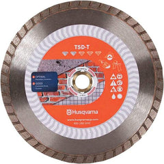 Husqvarna - 7" Diam, 5/8 & 7/8" Arbor Hole Diam, Continuous Edge Tooth Wet & Dry Cut Saw Blade - Diamond-Tipped, Fast Cutting & Smooth Action, Standard Round Arbor - Makers Industrial Supply