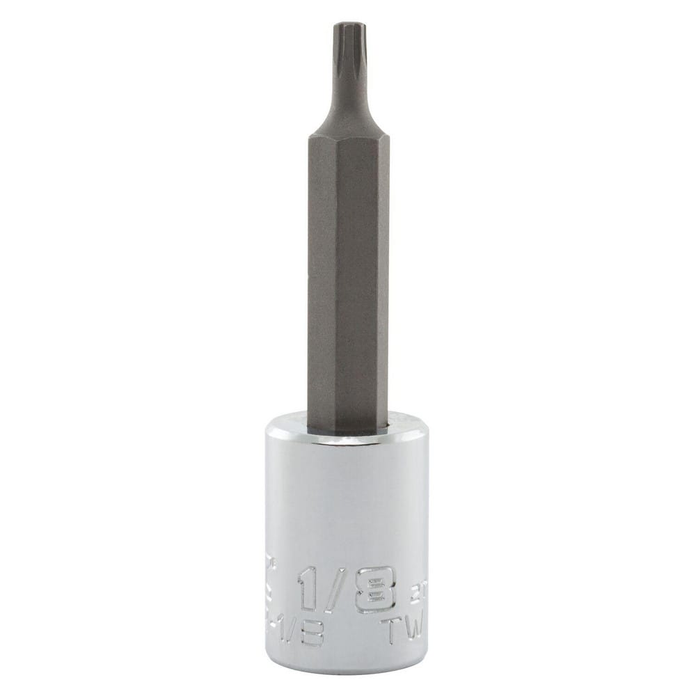 Hand Hex & Torx Bit Sockets; Socket Type: Hex Bit Socket; Tool Type: Hex Bit Socket; Hex Size (Inch): 1/4 in; Bit Length (Inch): 2-3/4; Bit Length: 2.75 in; Insulated: No; Material: Steel; Finish: Chrome-Plated; Overall Length (Inch): 2-3/4 in; Non-sparki