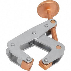 Kant Twist - 700 Lb, 2-1/2" Max Opening, 1-3/4" Open Throat Depth, 1-13/16" Closed Throat Depth, Cantilever Clamp - Copper Plated Steel Jaw, Round Handle, 7/8" Max Width - Makers Industrial Supply