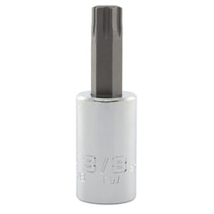 Hand Hex & Torx Bit Sockets; Socket Type: Hex Bit Socket; Tool Type: Hex Bit Socket; Hex Size (Inch): 3/8 in; Bit Length (Inch): 2-3/4; Bit Length: 2.75 in; Insulated: No; Material: Steel; Finish: Chrome-Plated; Overall Length (Inch): 2-3/4 in; Non-sparki