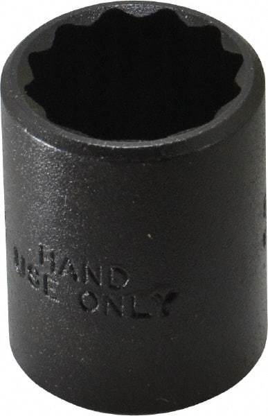 Proto - 5/8", 3/8" Drive, Standard Hand Socket - 12 Points, 1-1/8" OAL, Alloy Steel, Black Finish - Makers Industrial Supply