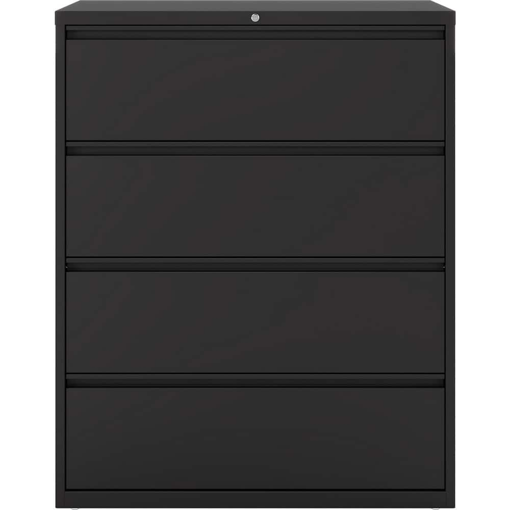 File Cabinets & Accessories; File Cabinet Type: Horizontal; Color: Black; Material: Steel; Number Of Drawers: 4.000