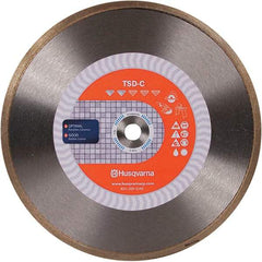 Husqvarna - 7" Diam, 5/8 & 7/8" Arbor Hole Diam, Continuous Edge Tooth Wet & Dry Cut Saw Blade - Diamond-Tipped, Finishing Action, Standard Round Arbor - Makers Industrial Supply