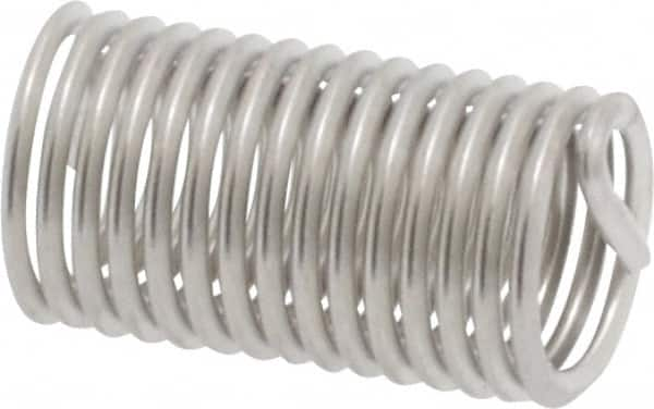 Heli-Coil - M5x0.80 Metric Coarse, 15mm OAL, Free Running Helical Insert - 15-1/8 Free Coils, Tanged, 304 Stainless Steel, Bright Finish, 3D Insert Length - Makers Industrial Supply