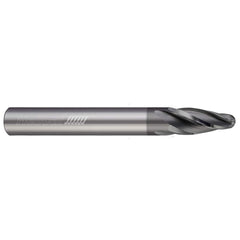 Barrel Cutter End Mills; End Type: Oval Form; Material: Solid Carbide; Shank Diameter (mm): 0.3750; Number of Flutes: 4; Finish/Coating: Nplus; Series/List: End Mills for Aluminum - Multi-Axis Finishers - 4 Flute - Oval Form