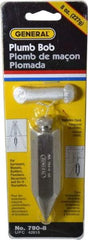 General - 4 Inch Long, 7/8 Inch Diameter Steel Plumb Bob - 8 Ounce - Makers Industrial Supply