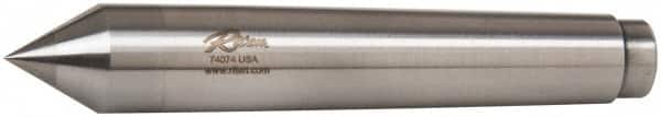 Riten - 0.72" Head Diam, Carbide-Tipped Steel Standard Point Half Dead Center - B&S 7 Brown & Sharpe Taper, 0.72" Point Diam, 1-1/8" Point Length, 4-3/8" OAL - Makers Industrial Supply