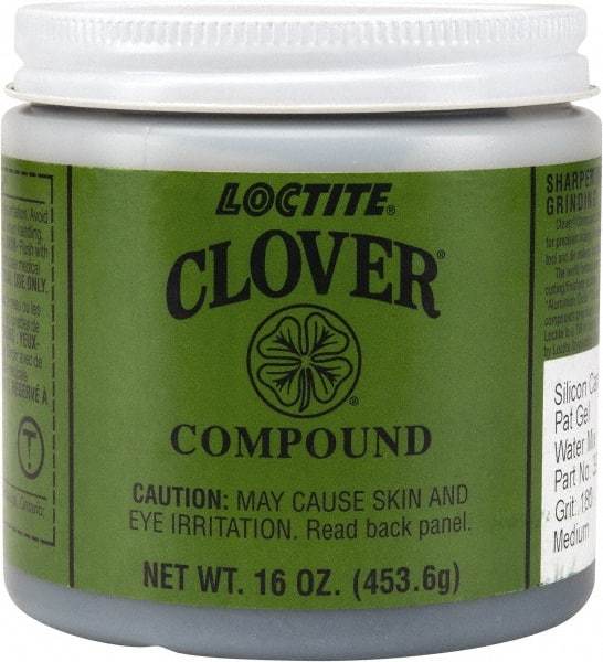 Loctite - 1 Lb Water Soluble Compound - Compound Grade Very Fine, 180 Grit, Black & Gray, Use on General Purpose - Makers Industrial Supply