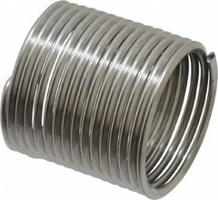 Recoil - 3/4-16 UNF, 1-1/8" OAL, Free Running Helical Insert - 15-1/8 Free Coils, Tanged, Stainless Steel, 1-1/2D Insert Length - Makers Industrial Supply