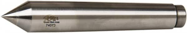 Riten - 0.72" Head Diam, Carbide-Tipped Steel Standard Point Solid Dead Center - B&S 7 Brown & Sharpe Taper, 0.72" Point Diam, 1-1/8" Point Length, 4-3/8" OAL - Makers Industrial Supply