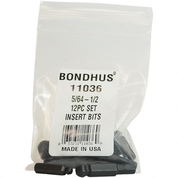 Bondhus - Screwdriver Bit Sets Type: Insert Bit Set Drive Size: 1/4 (Inch) - Makers Industrial Supply