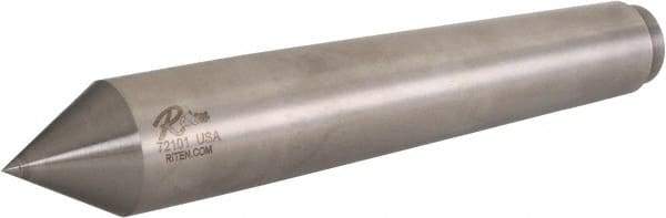 Riten - 1-1/4" Head Diam, Hardened Tool Steel Standard Point Solid Dead Center - Jarno 10 Taper, 1-1/4" Point Diam, 2" Point Length, 7-1/2" OAL - Makers Industrial Supply