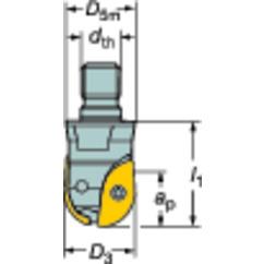 R216-20T10 Coromant Ball Nose Endmill Exchangeable Head - Makers Industrial Supply