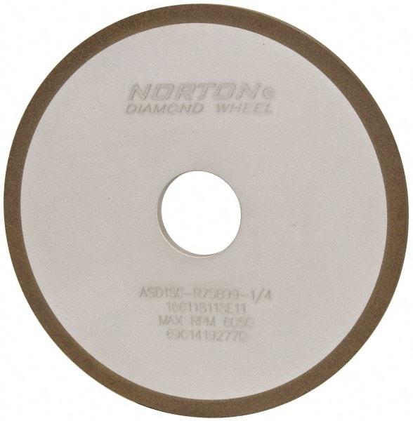 Norton - 6" Diam x 1-1/4" Hole x 1/4" Thick, 180 Grit Surface Grinding Wheel - Diamond, Type 1A1, Very Fine Grade, Resinoid Bond - Makers Industrial Supply