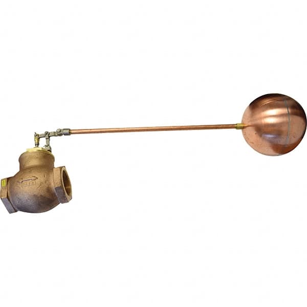 Control Devices - 3" Pipe, Brass & Bronze, Globe Pattern-Double Seat, Mechanical Float Valve - 75 psi, FIP End Connections - Makers Industrial Supply