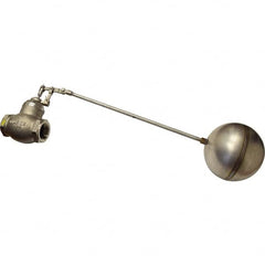 Control Devices - 2" Pipe, Stainless Steel, Globe Pattern-Double Seat, Mechanical Float Valve - 75 psi, FIP End Connections - Makers Industrial Supply