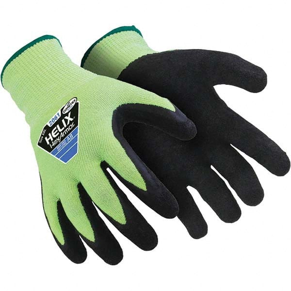 HexArmor - Size M (8), ANSI Cut Lvl A8, Rubber Latex Coated Cut Resistant Gloves - Makers Industrial Supply