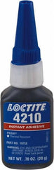 Loctite - 20 Gal Bottle Black Instant Adhesive - 24 hr Full Cure Time - Makers Industrial Supply