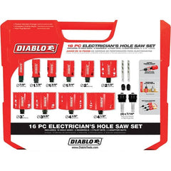 Freud - Hole Saw Kits Minimum Saw Diameter (Inch): 7/8 Maximum Saw Diameter (Inch): 4-1/2 - Makers Industrial Supply