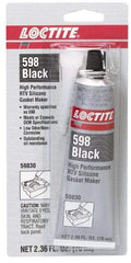 Loctite - 70ml High Performance RTV Silicone Gasket Maker - -75 to 625°F, Black, Comes in Tube - Makers Industrial Supply