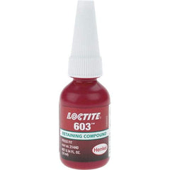 Loctite - 10 mL Tube, Green, Liquid High Strength Retaining Compound - Series 603 - Makers Industrial Supply