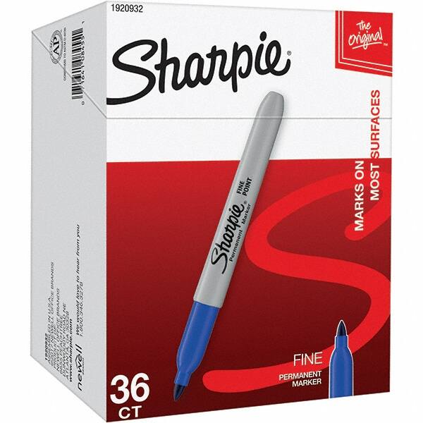 Sharpie - Markers & Paintsticks Type: Permanent Color: Blue - Makers Industrial Supply