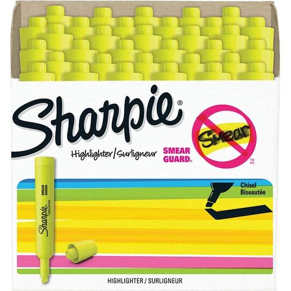 Sharpie - Markers & Paintsticks Type: Highlighter Color: Fluorescent Yellow - Makers Industrial Supply