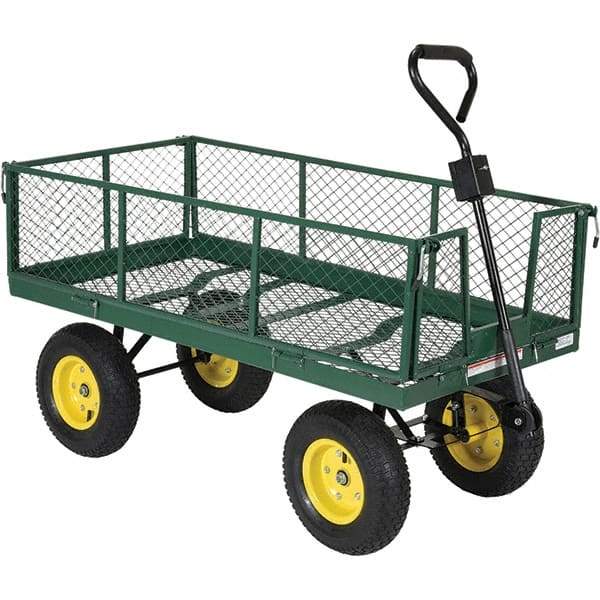 Vestil - 1,000 Lb Capacity Steel Landscape Carts - 24" OAW - Makers Industrial Supply