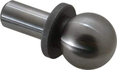 Jergens - 3/4" Ball Diam, 3/8" Shank Diam, Steel Inspection Tooling Ball - Slip-Fit Shank, 1-1/4" Ball Center to Shank Bottom, 1/2" Ball Center to Shoulder Bottom, with Shoulder - Makers Industrial Supply