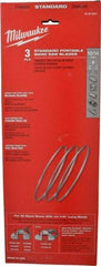 Milwaukee Tool - 3' 8-7/8" Long x 0.02" Thick, 10 to 14 Teeth per Inch, Portable Band Saw Blade - Bi-Metal Blade, High Speed Steel Teeth, Toothed Edge - Makers Industrial Supply