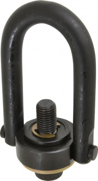 Jergens - 10,000 Lb Load Capacity Safety Engineered Center Pull Hoist Ring - 230 Ft/Lb Torque, 1-8 Thread, Alloy Steel - Makers Industrial Supply