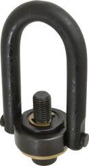 Jergens - 10,000 Lb Load Capacity Safety Engineered Center Pull Hoist Ring - 230 Ft/Lb Torque, 1-8 Thread, Alloy Steel - Makers Industrial Supply