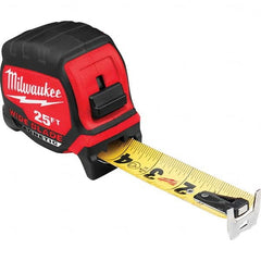 Milwaukee Tool - 25' x 1-5/16" Yellow/Black Blade Tape Measure - Makers Industrial Supply