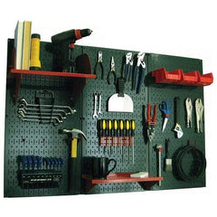 Wall Control - 48" Wide x 32" High Peg Board Kit - 3 Panels, Metal, Green/Red - Makers Industrial Supply